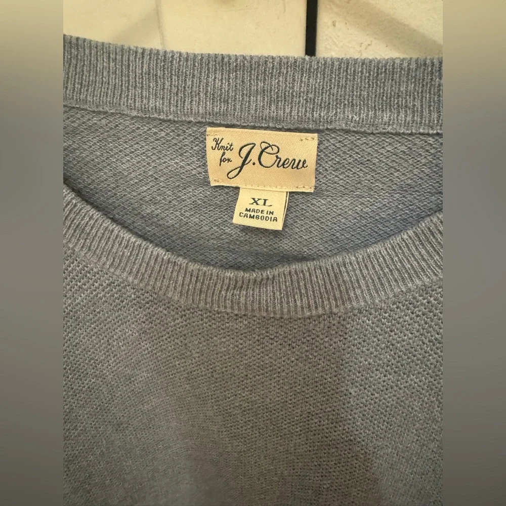 J. Crew Mens Blue Cotton Sweater